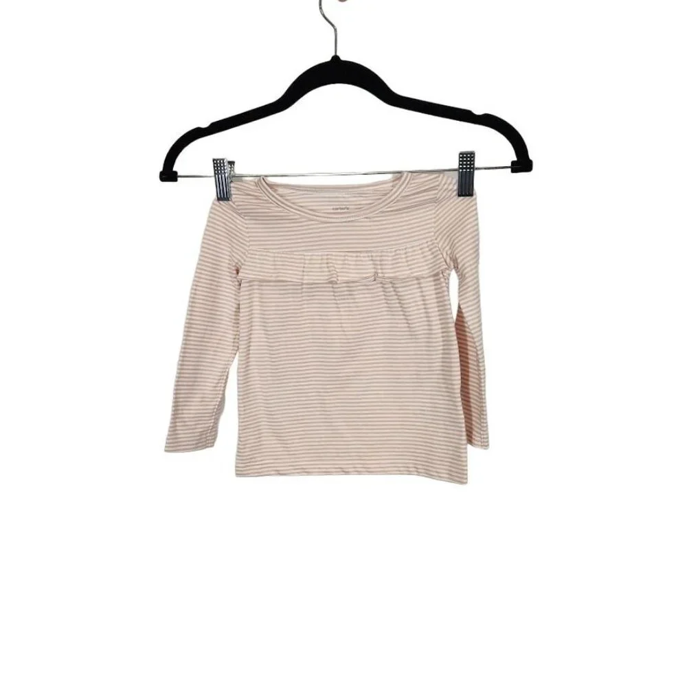 Carter's Girls‎ Striped Ruffle Shirt Size 2T